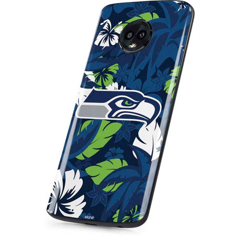 NFL Seattle Seahawks Tropical Print Moto G6 Skin