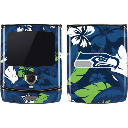 NFL Seattle Seahawks Tropical Print Motorola RAZR Skin
