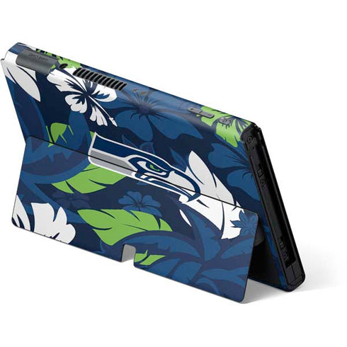 NFL Seattle Seahawks Tropical Print Nintendo Switch OLED (2021) Skin