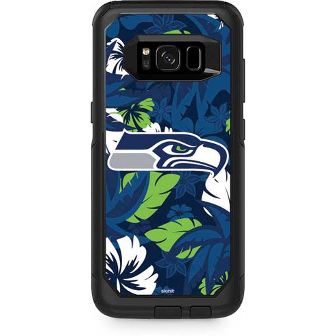 NFL Seattle Seahawks Tropical Print Otterbox Commuter Galaxy Skin