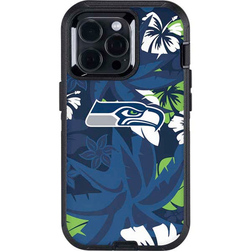 NFL Seattle Seahawks Tropical Print Otterbox Defender iPhone Skin