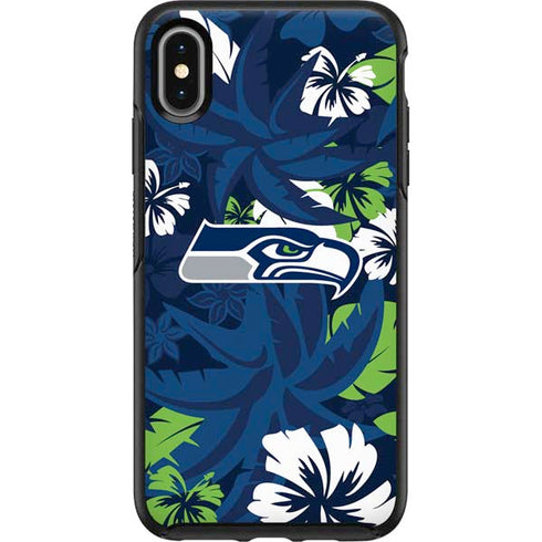 NFL Seattle Seahawks Tropical Print Otterbox Symmetry iPhone Skin