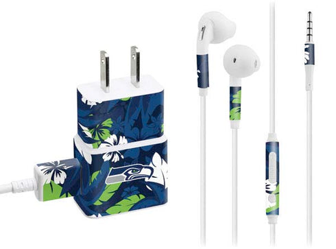 NFL Seattle Seahawks Tropical Print Phone Charger Skin