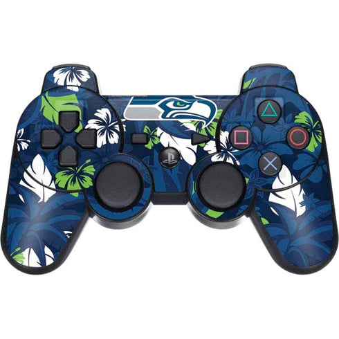 NFL Seattle Seahawks Tropical Print PS3 Dual Shock wireless controller Skin