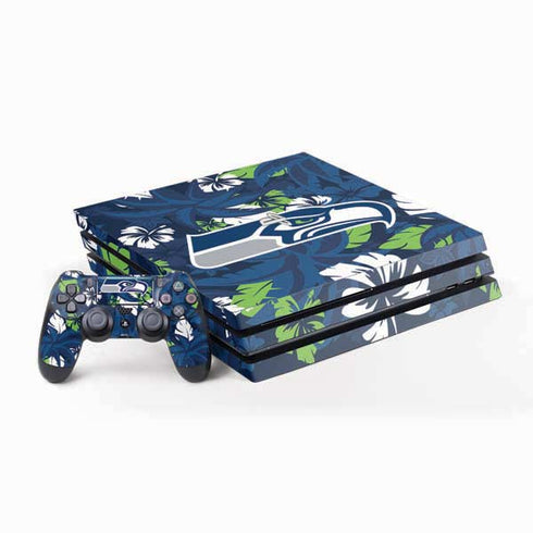 NFL Seattle Seahawks Tropical Print PS4 Pro Bundle Skin