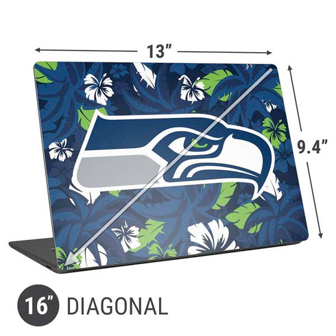 NFL Seattle Seahawks Tropical Print Universal Laptop 16in (13 x 9.4in) Skin