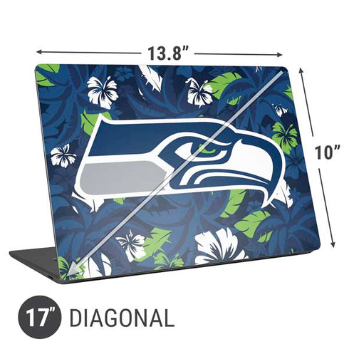 NFL Seattle Seahawks Tropical Print Universal Laptop 17in (13.8 x 10in) Skin
