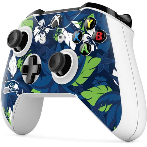 NFL Seattle Seahawks Tropical Print Xbox One S Controller Skin