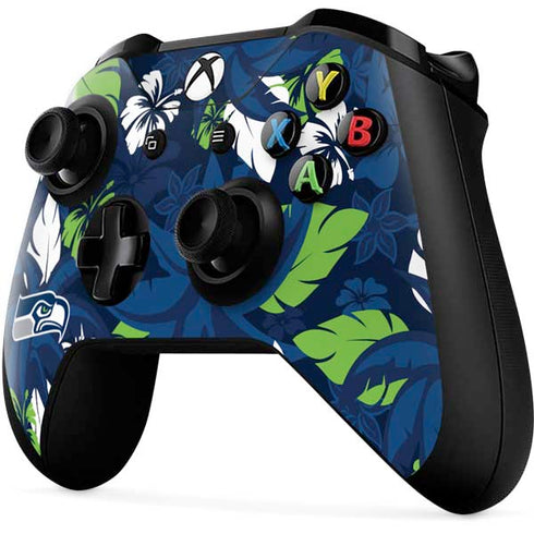 NFL Seattle Seahawks Tropical Print Xbox One X Controller Skin
