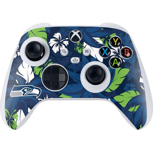 NFL Seattle Seahawks Tropical Print Xbox Series S Controller Skin