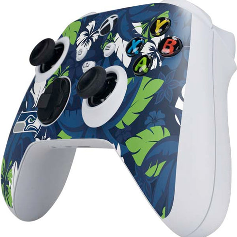 NFL Seattle Seahawks Tropical Print Xbox Series S Controller Skin