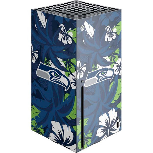 NFL Seattle Seahawks Tropical Print Xbox Series X Console Skin