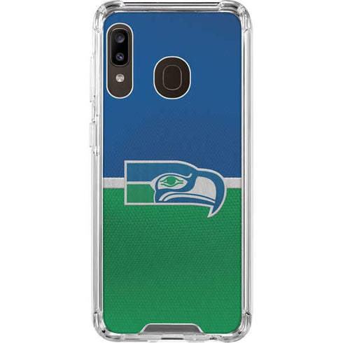 NFL Seattle Seahawks Vintage Galaxy A30 Clear Case