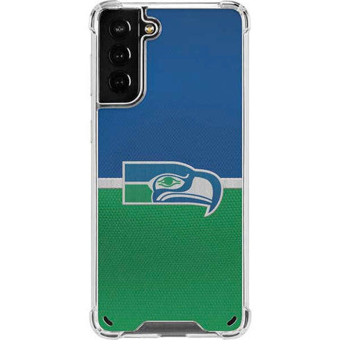 NFL Seattle Seahawks Vintage Galaxy S21 Plus 5G Clear Case
