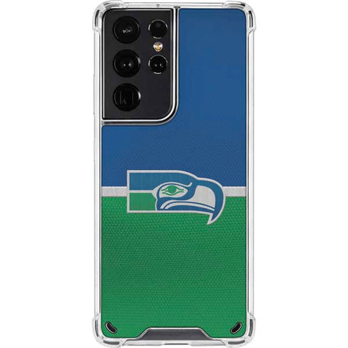 NFL Seattle Seahawks Vintage Galaxy S21 Ultra 5G Clear Case
