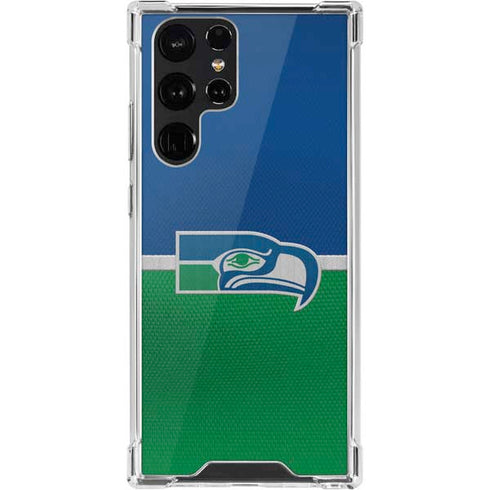 NFL Seattle Seahawks Vintage Galaxy S22 Ultra Clear Case