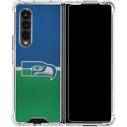 NFL Seattle Seahawks Vintage Galaxy Z Fold4 5G Clear Case
