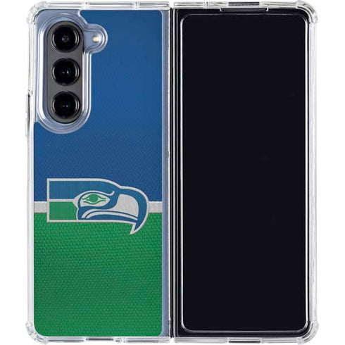NFL Seattle Seahawks Vintage Galaxy Z Fold5 5G Clear Case
