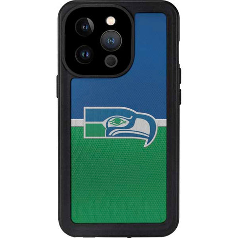 NFL Seattle Seahawks Vintage iPhone 14 Pro Waterproof Case