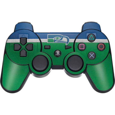 NFL Seattle Seahawks Vintage PS3 Dual Shock wireless controller Skin