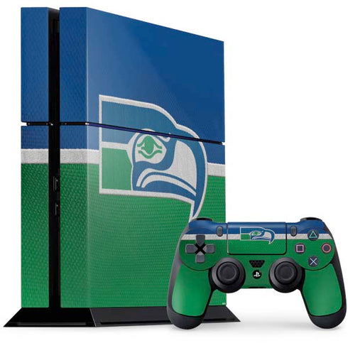 NFL Seattle Seahawks Vintage PS4 Console and Controller Bundle Skin