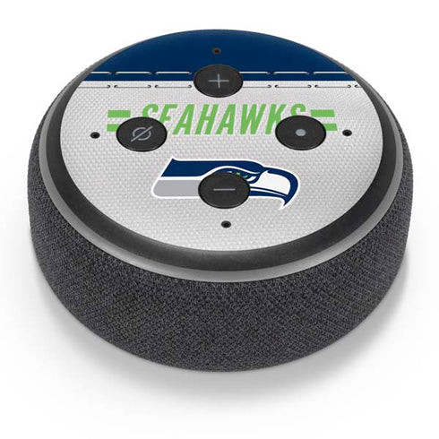 NFL Seattle Seahawks White Striped Amazon Echo Dot Skin