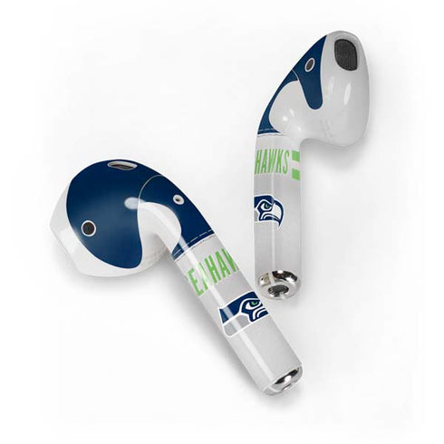 NFL Seattle Seahawks White Striped Apple AirPods Skin