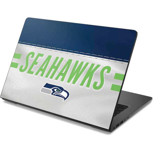 NFL Seattle Seahawks White Striped Dell Chromebook Skin