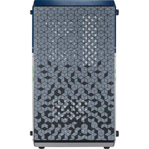 NFL Seattle Seahawks White Striped Cooler Master MasterBox Q300L Mini Tower Skin