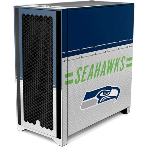 NFL Seattle Seahawks White Striped Corsair 4000D Tempered Glass Mid-Tower ATX Case Skin