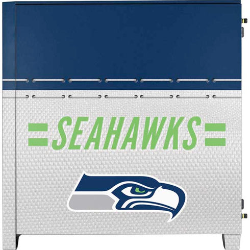 NFL Seattle Seahawks White Striped Corsair 4000D Tempered Glass Mid-Tower ATX Case Skin