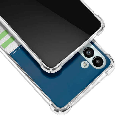 NFL Seattle Seahawks White Striped Galaxy A13 5G Clear Case