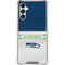 NFL Seattle Seahawks White Striped Galaxy A14 5G Clear Case