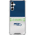 NFL Seattle Seahawks White Striped Galaxy A14 5G Clear Case
