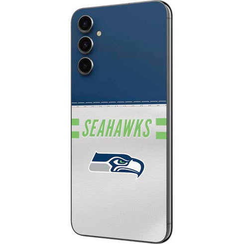 NFL Seattle Seahawks White Striped Galaxy A14 5G Skin