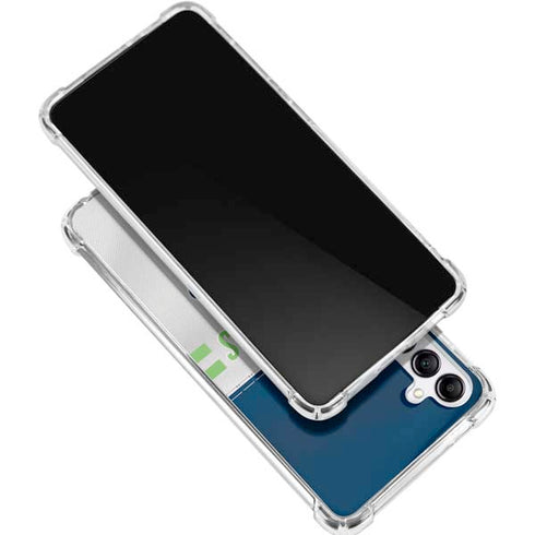 NFL Seattle Seahawks White Striped Galaxy A15 5G Clear Case