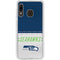 NFL Seattle Seahawks White Striped Galaxy A20 Clear Case