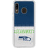 NFL Seattle Seahawks White Striped Galaxy A20 Clear Case