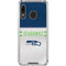 NFL Seattle Seahawks White Striped Galaxy A30 Clear Case
