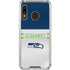NFL Seattle Seahawks White Striped Galaxy A30 Clear Case