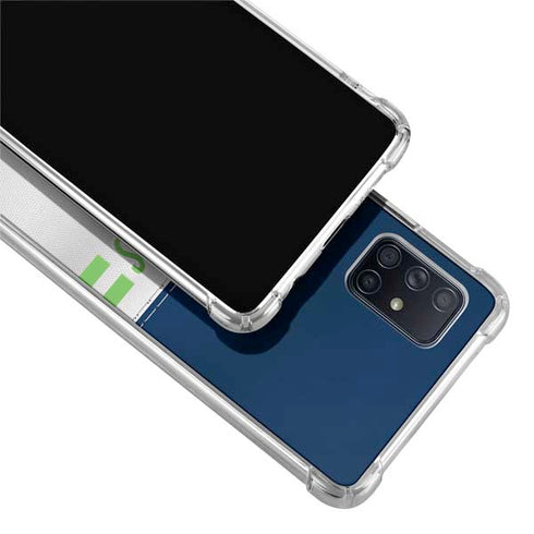 NFL Seattle Seahawks White Striped Galaxy A51 5G Clear Case