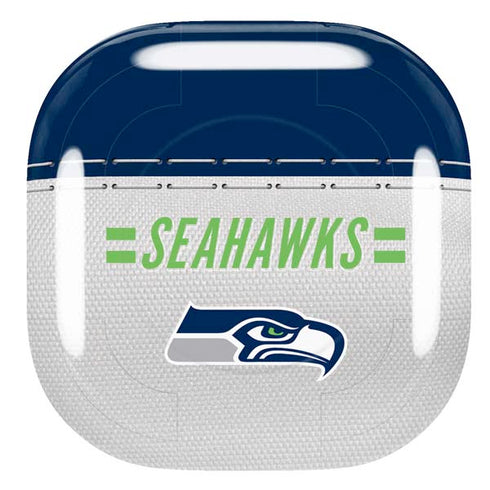 NFL Seattle Seahawks White Striped Galaxy Buds Pro Skin