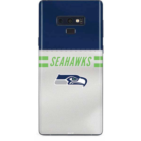 NFL Seattle Seahawks White Striped Galaxy Note 9 Skin
