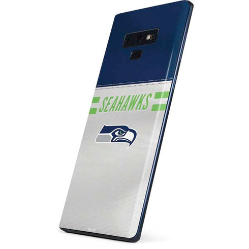 NFL Seattle Seahawks White Striped Galaxy Note 9 Skin