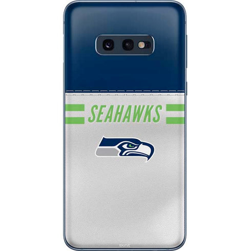 NFL Seattle Seahawks White Striped Galaxy S10e Skin