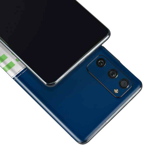 NFL Seattle Seahawks White Striped Galaxy S20 Fan Edition Skin