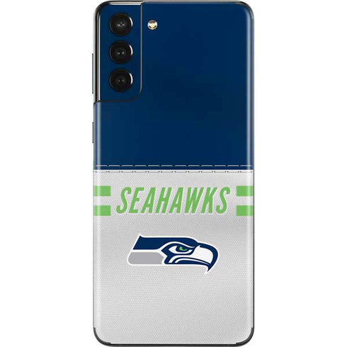 NFL Seattle Seahawks White Striped Galaxy S21 Plus 5G Skin