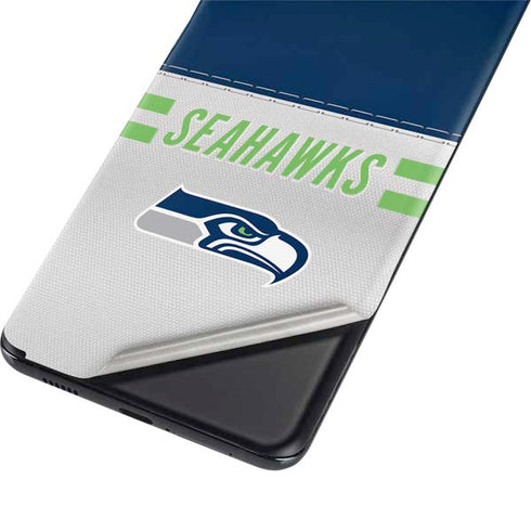 NFL Seattle Seahawks White Striped Galaxy S21 Ultra 5G Skin