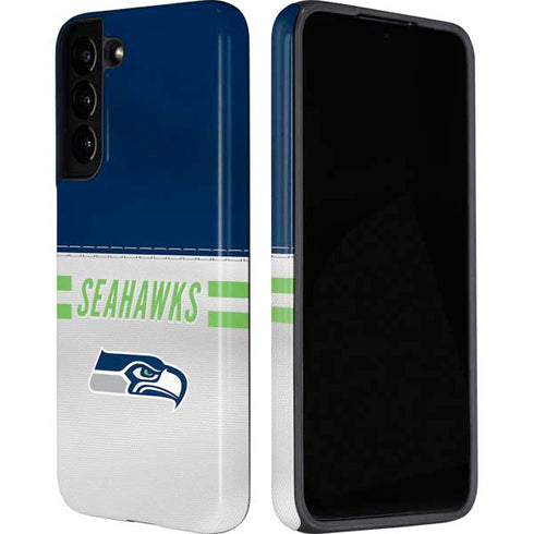 NFL Seattle Seahawks White Striped Galaxy S22 Plus Pro Case