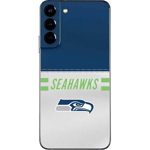 NFL Seattle Seahawks White Striped Galaxy S22 Plus Skin